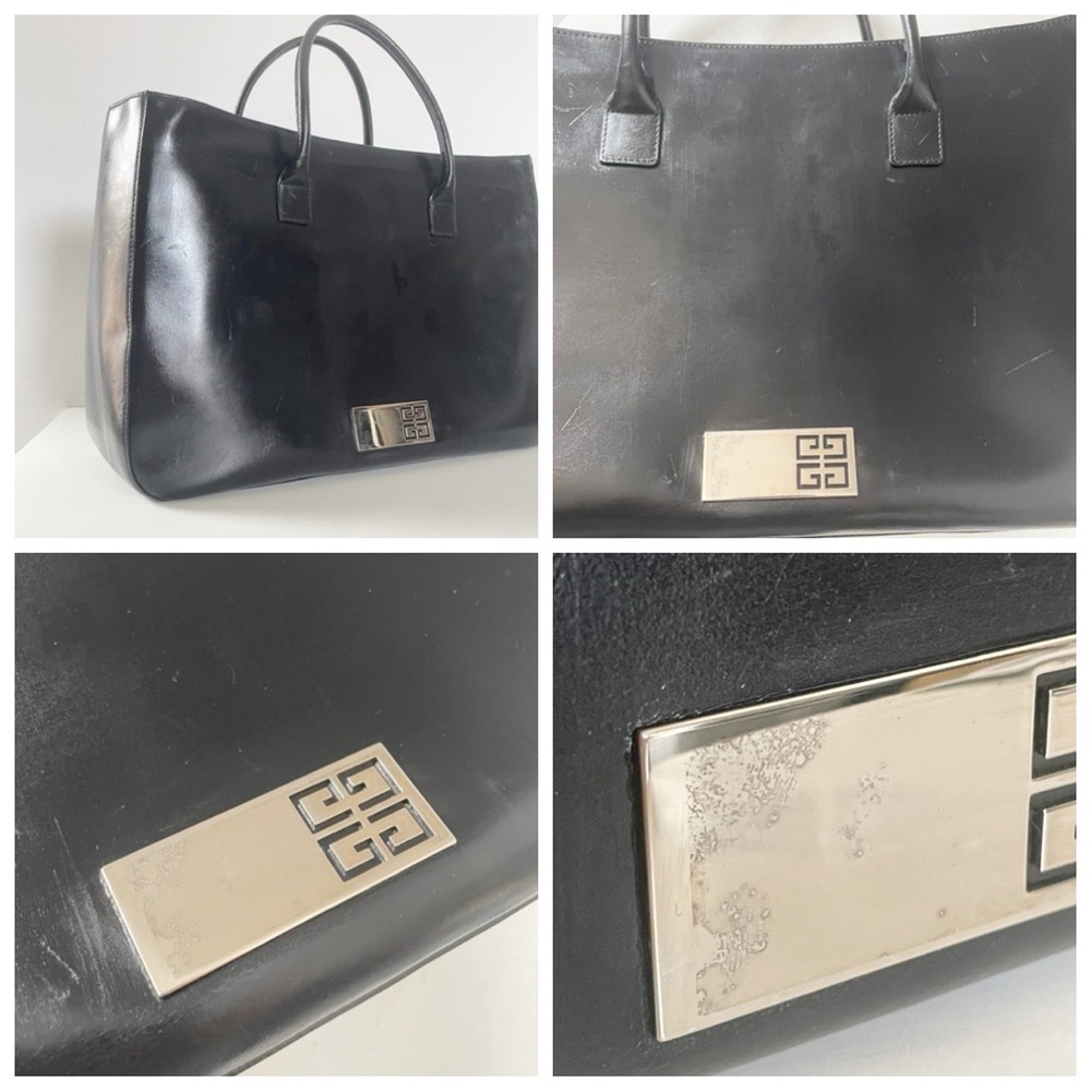 Givenchy black distressed finish leather vintage large tote bag - Picture 7 of 16